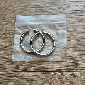 Luv AJ silver hoop earring